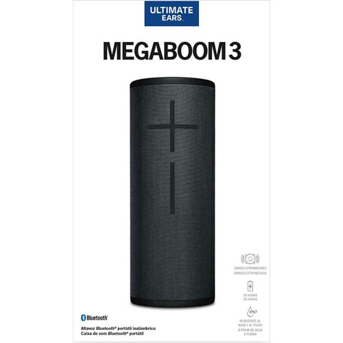 BOCINAS ULTIMATE EARS MEGABOOM 3 INALÁMBRICA PORTATIL BLUETOOTH NEGRO