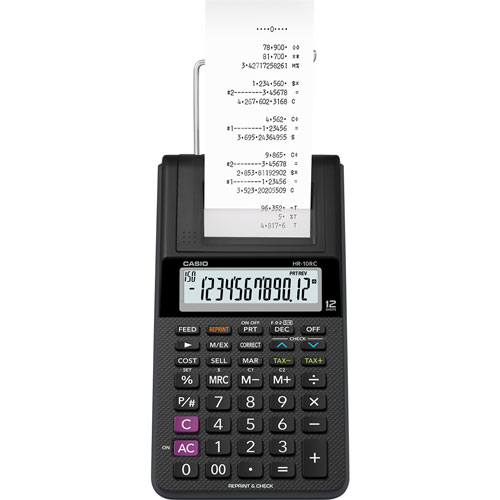 Calculadora Con Impresora Casio Hr Rc Wa Ic D Gitos Papeler A Lumen