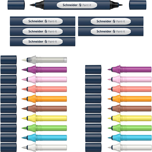 Marcadores Schneider Paint It Twin Kit Con Papeler A Lumen