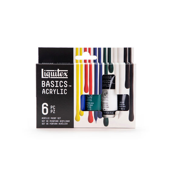 Pintura Acrilica Liquitex Set Basics Con 6 Tubos 22Ml Papelería lumen