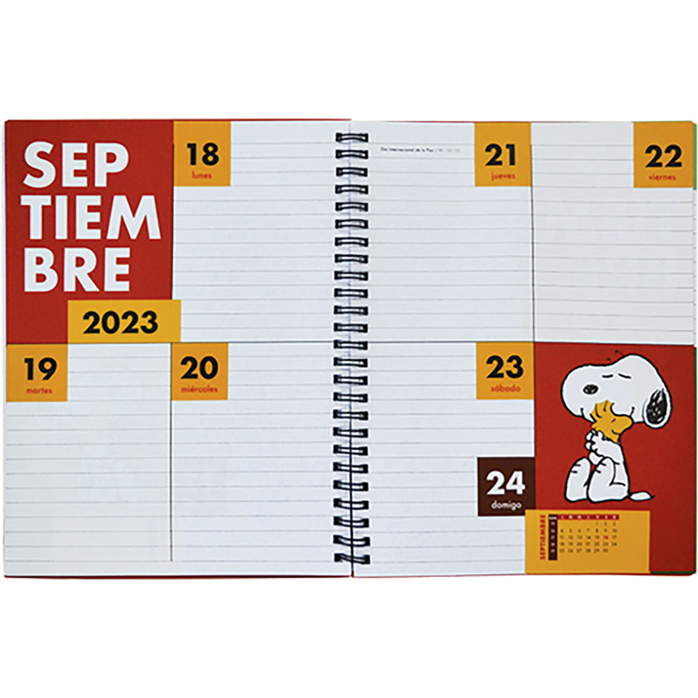 Agenda Escolar Danpex Snoopy Roja Lumen