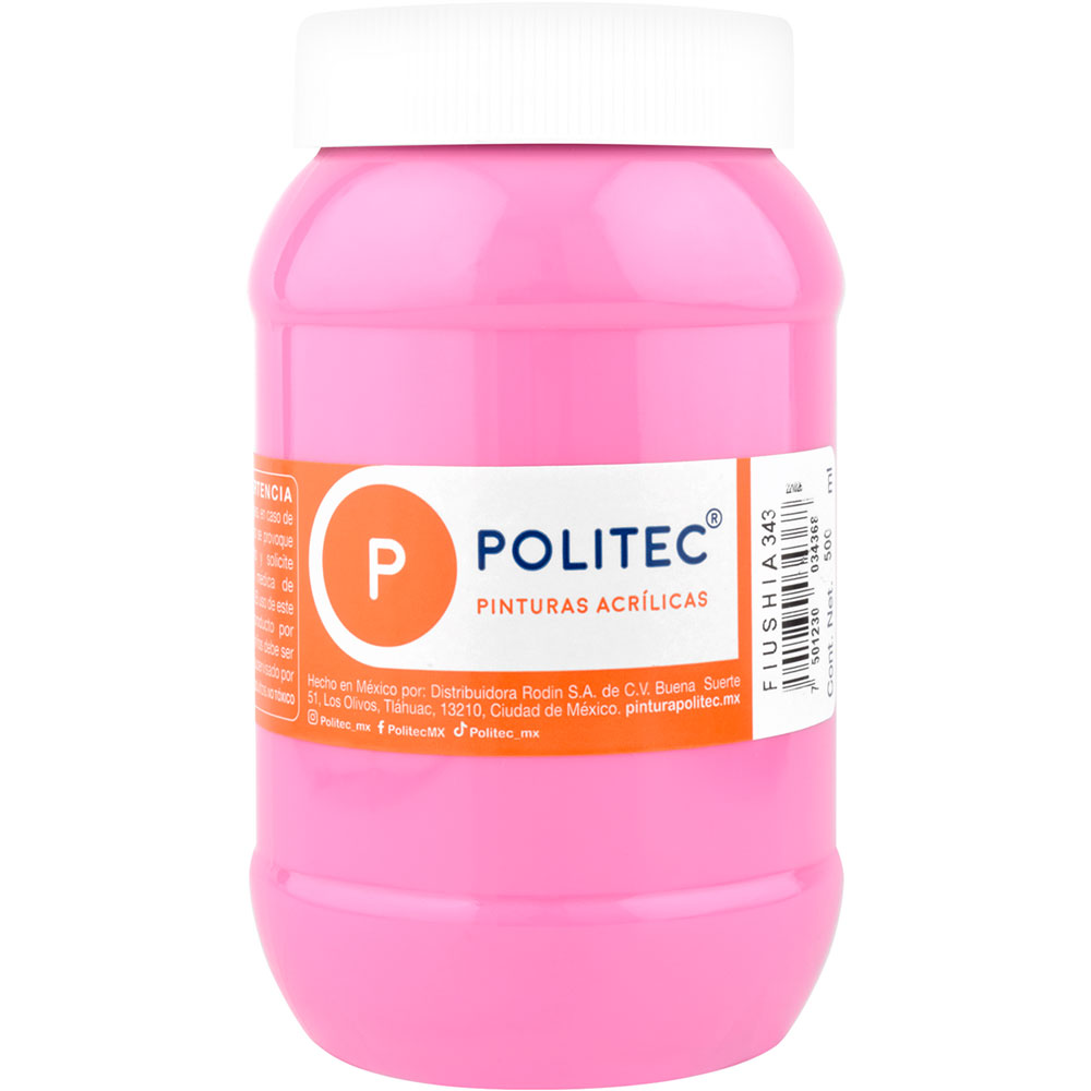 Pintura Acrílica Politec Fiusha 500 ML Papelería Lumen