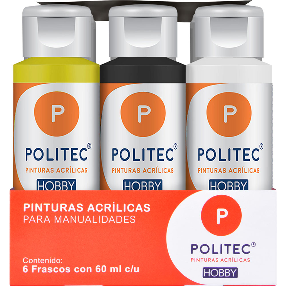 Pintura Acr Lica Hobby Politec Set Mate Piezas De Ml