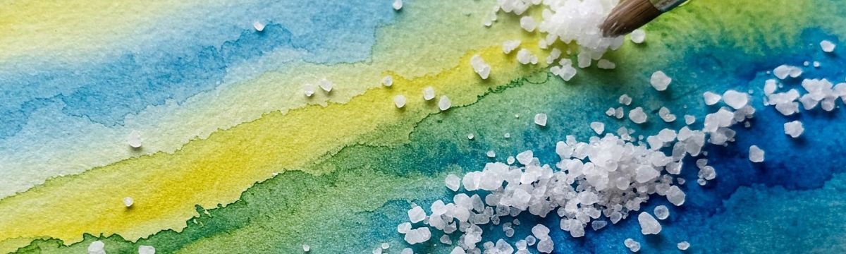 Técnicas de acuarela con sal para efectos sorprendentes