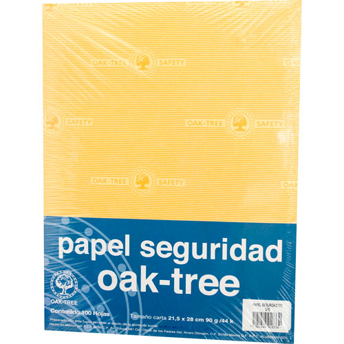 PAPEL SEGURIDAD OAK TREE DE 90 G TAMAÑO CARTA PAQUETE CON 