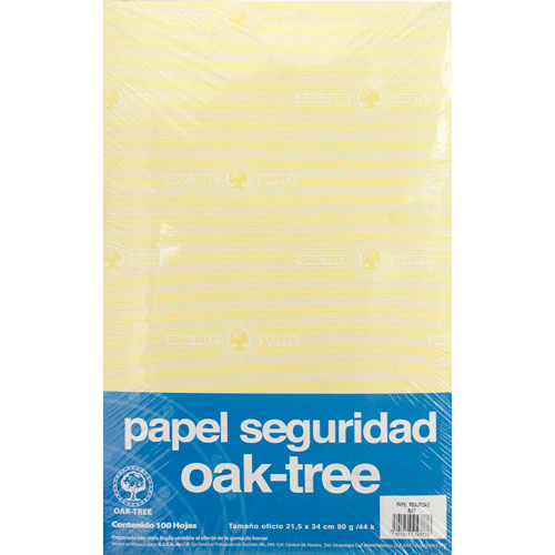 PAPEL SEGURIDAD OAK TREE TAMAÑO OFICIO DE 90 G PAQUETE CON 