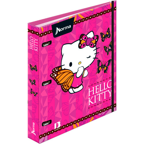 CARPETA NORMA HELLO  KITTY  TAMA O CARTA 3  ARGOLLAS lumen 