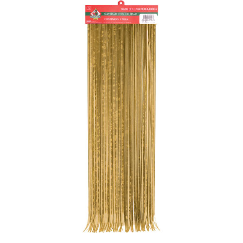 Foto de Accesorios Navidad Cortina Metalica 15x51 cm Color Oro 