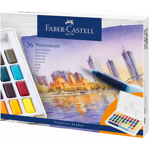 Foto de Acuarela en pastilla Faber-Castell Goldfaber con 36 pastillas 