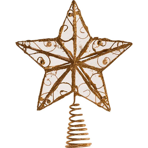 Foto de Adorno navideño Ksa estrella copa arbol 16 cm 