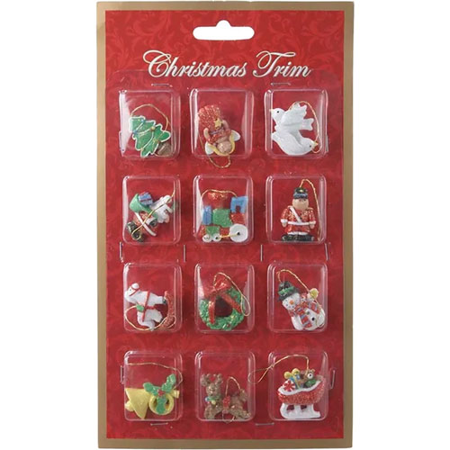 Foto de Adorno navideño Ksa caja mini colgantes con 12 piezas 