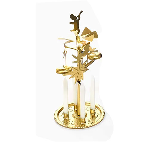 Foto de Adorno navideño Ksa candelabro con angel 22 cm 