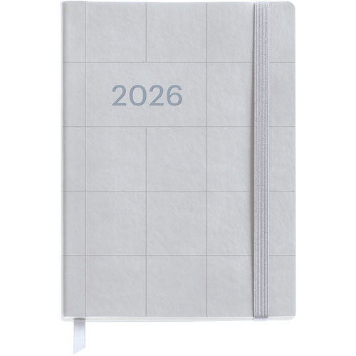 Foto de Agenda 2026 Journal Cuadros Flex Silver 13X17Cm Vista Diaria 