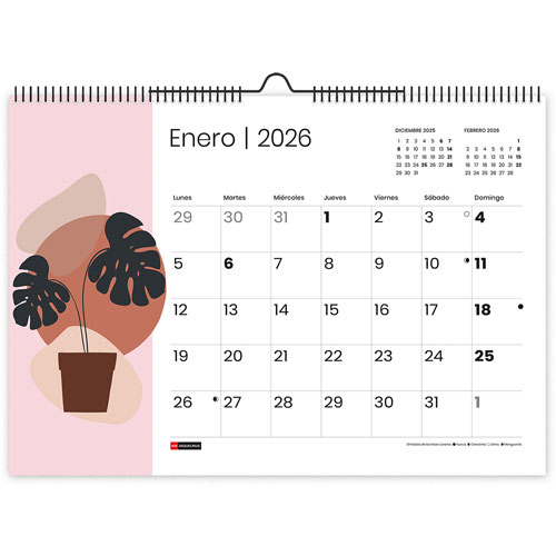 Foto de Agenda 2026 Pared Abstract 30X42Cm A3 
