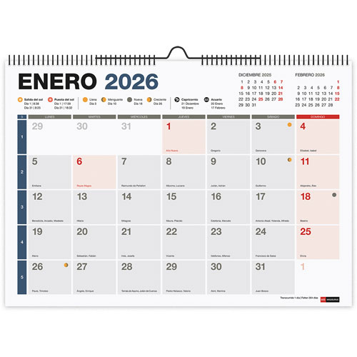Foto de Agenda 2026 Pared Completo 30X42Cm A3 