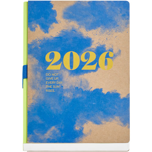 Foto de Agenda 2026 Plus Kraft Nubes Basics 16X22Cm Vista Diaria 