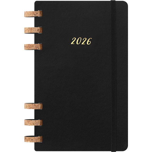 Foto de Agenda 2026 Spiral Life Grande Negra Pasta Suave 