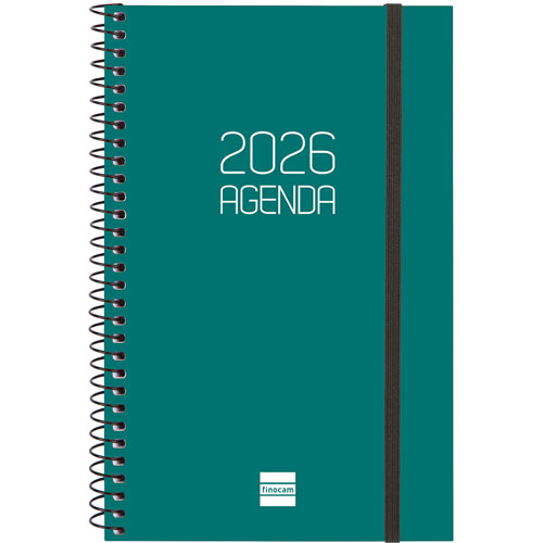 Foto de Agenda Ejecutiva Finocam Opaque Verde 12X18Cm Semana A La Vista Horizontal 26 