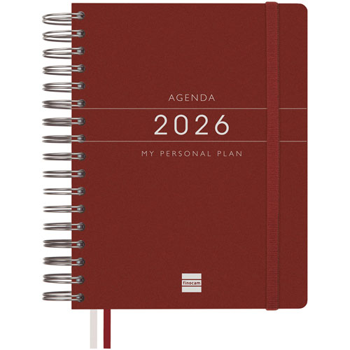 Foto de Agenda Ejecutiva Finocam Tempus Burdeos 19X22Cm Día Por Página 26 