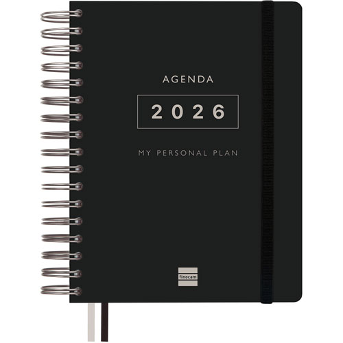 Foto de Agenda Ejecutiva Finocam Tempus Negro 19X22Cm Día Por Página 26 
