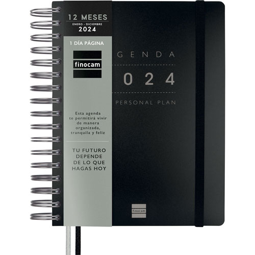 Foto de Agenda ejecutiva Finocam Tempus19X22cm Negro 