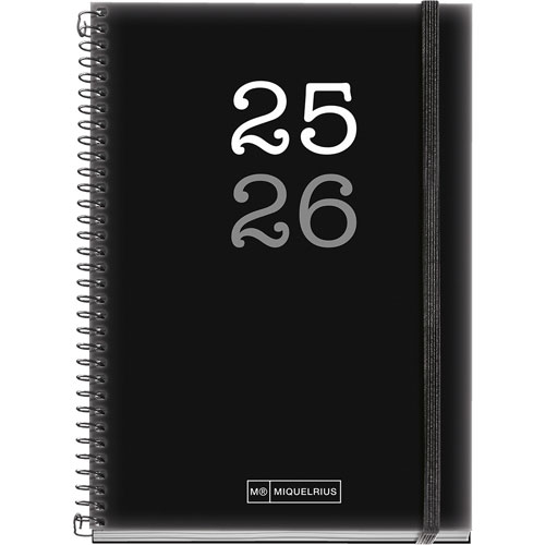 Foto de Agenda Escolar Mqr Activa Coll Dia Por Pagina 25/26 Negro 