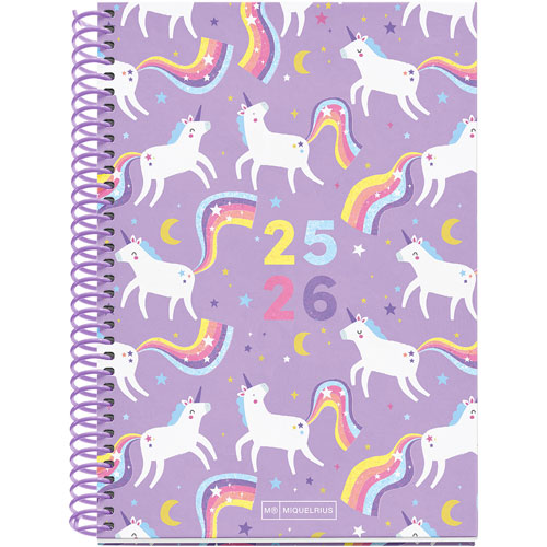 Foto de Agenda Escolar Mqr Plus Unicorn Semana A La Vista 25/26 