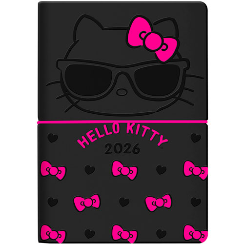 Foto de Agenda Hello Kitty Neg14.5X20Cm Dia Por Pagina 2026 Danpex 