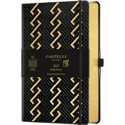Foto de Agenda juvenil Castelli Roman Gold 13x21cm 