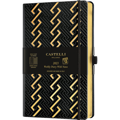 Foto de Agenda juvenil Castelli Roman Gold13x21cm 