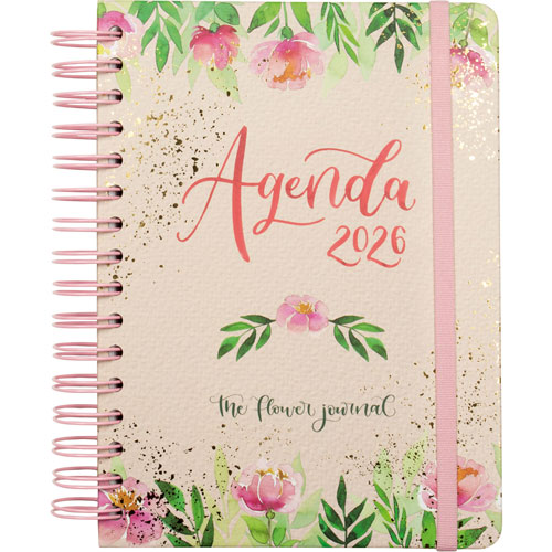 Foto de Agenda Juvenil Finocam Flower Rosa 18X22Cm Día Por Página 26 