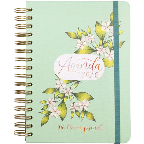 Foto de Agenda Juvenil Finocam Flower Verde 18X22Cm Día Por Página 26 
