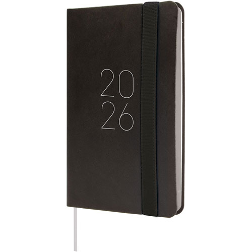 Foto de Agenda Juvenil Finocam Lisa Negro 8X13Cm Semana A La Vista Horizontal 26 