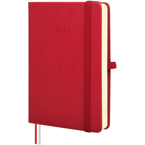 Foto de Agenda Juvenil Finocam Textura Rojo 12X17Cm Día Por Página 26 