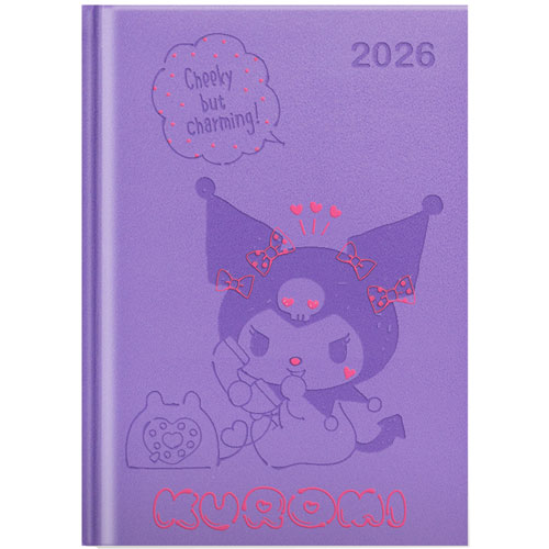 Foto de Agenda Kuromi Morado 14.5X20.5Cm Dia Por Pagina 2026 Danpex 