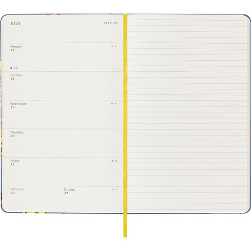 AGENDA MOLESKINE PASTA DURA 13X21CM FRIDA AZUL SEMANA A LA VISTA 2023