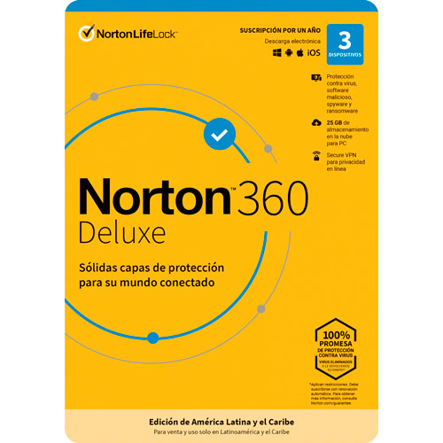 Foto de Antivirus Norton 360 Deluxe Total Security 3 Dispositivos 1 Año 