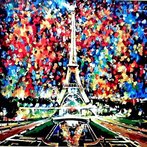 Foto de Arte por números 40x50cm Torre Eiffel 