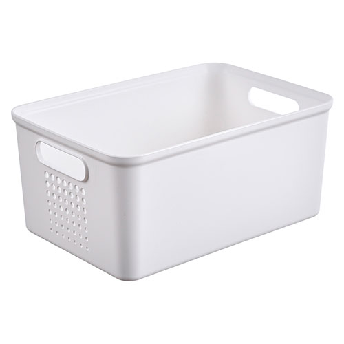 Foto de Bandeja Tng 4.5L 26.5x18.5x11.5cm Con Asas Blanco 