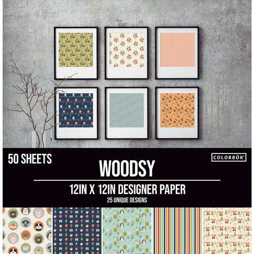 Foto de Block papel de diseño American Crafts madera 30x30 con 50 piezas 