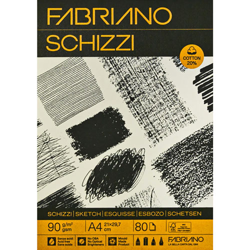 Foto de Block Fabriano Schizzi 21 X 29.7Cm 80 Hojas 90G 