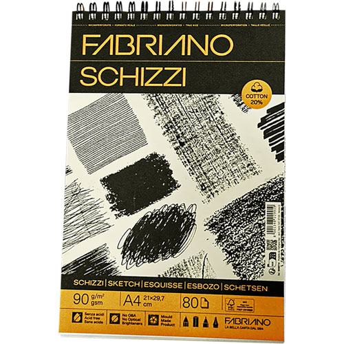 Foto de Block Fabriano Schizzi con Espiral 21 X 29.7Cm 80 Hojas 90G 