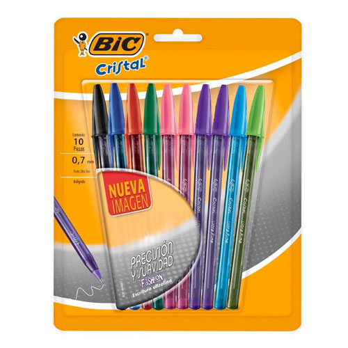 Pack de 10 Bolígrafos Cristal Soft Bic – Chensi