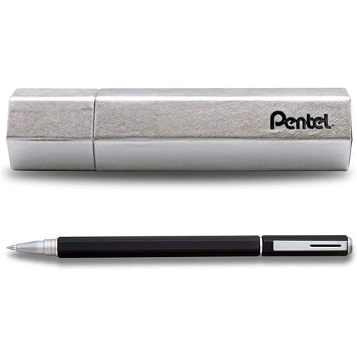 Foto de Bolígrafo Fino Negro Pentel EnerGel Exagonal BL667A-A-Est 