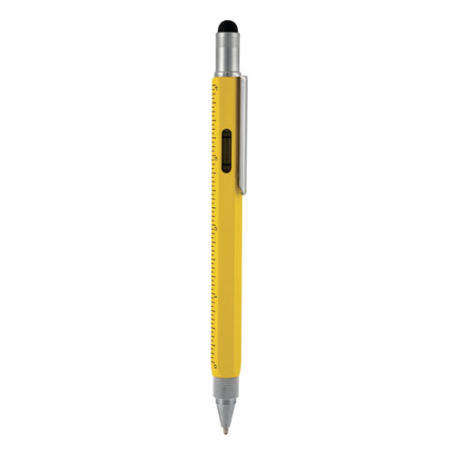 Mini bolígrafo multifunción amarillo