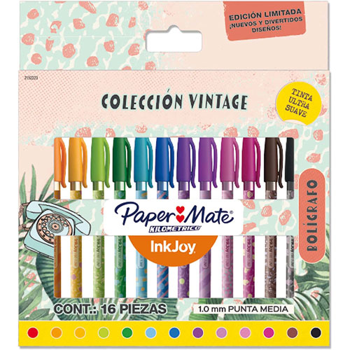 Foto de Boligrafo Inkjoy Vintage con 16 Surtidos 