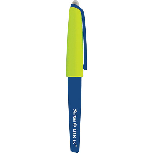 2 Recharges Bleues Pelikan Erase 2.0 - Encre Effaçable 0.7mm, Pour Roller Effaçable