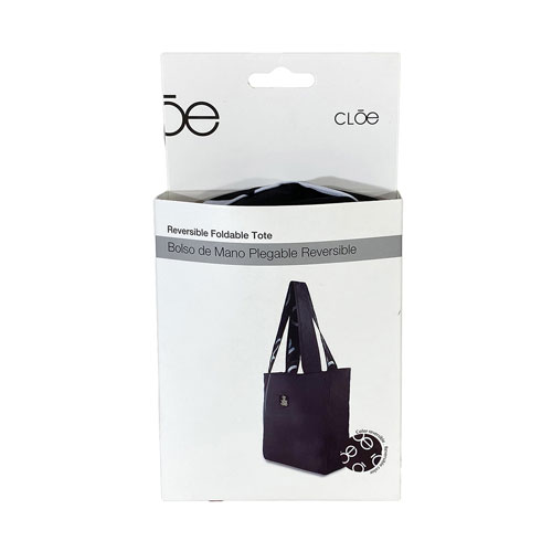 Foto de Bolsa plegable reversible mediana negro-Logo Cloe 