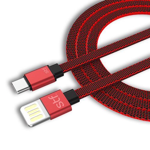 Cable Stuffactory Usb- Tipo C Carga 1M Rojo