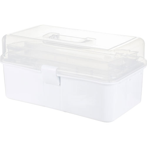 Foto de Caja Con 3 Charola Y Asa Tengone 38X23X19 Blanco 